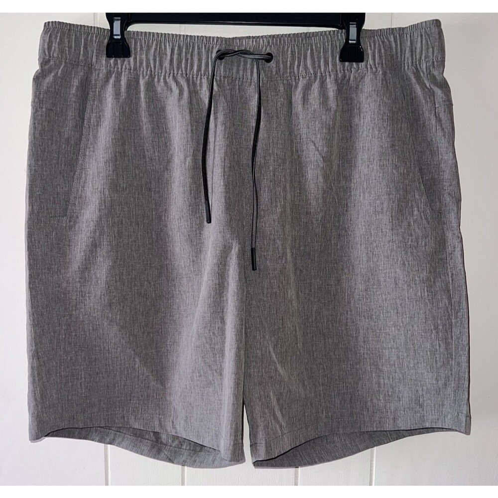 Eddie Bauer Lightweight Pull-On Gray Shorts Drawstrings And Elastic Men’s Sz XL